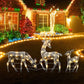 LED Christmas Reindeer Set with Bows – Decorative Reindeer Family for Indoors and Outdoors
