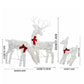 LED Christmas Reindeer Set with Bows – Decorative Reindeer Family for Indoors and Outdoors