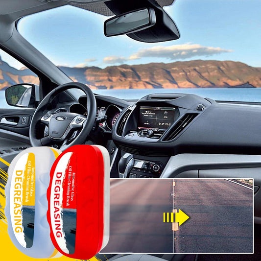 ⏳Time-Limited Special⏰Automotive Glass Oil Film Cleaning Brush