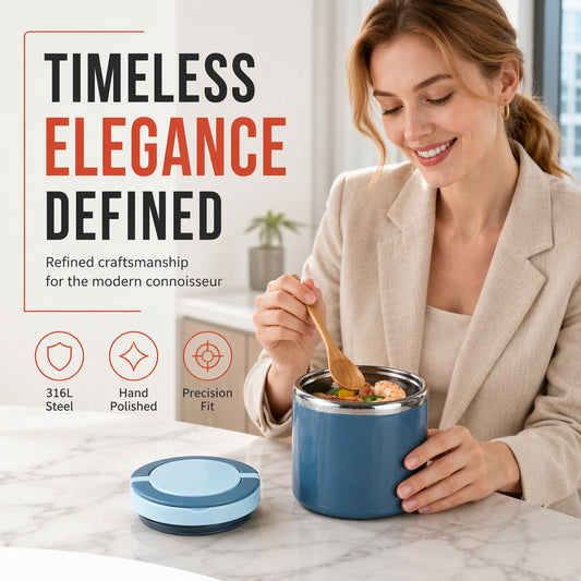 ✨ Portable Stainless Steel Insulated Lunch Box with Lid – Multi-Layer Stackable Bento Food Container with Vacuum-Sealed Thermal Walls, Leakproof Gasket & Food-Grade Steel Interior – for Students Office Workers & Outdoor Meals 🍱