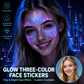 📢 BUY 1 GET 1 FREE !! ✨ Halloween Luminous Face Tattoo Stickers – Glow In Dark, Waterproof, Easy Apply 🎃
