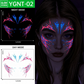 📢 BUY 1 GET 1 FREE !! ✨ Halloween Luminous Face Tattoo Stickers – Glow In Dark, Waterproof, Easy Apply 🎃