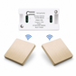 Wireless radio light switch set without wiring with self-adhesive wall switch and receiver