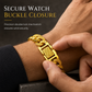 🔥📢50% OFF !! ⏰📢⌚ Men's Vietnamese Sand-Gold Style Bracelet – Matte Sandblasted Finish & Watch Clasp💎