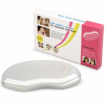 Disposable Haircut Face Shields, Clear Bangs Trimming Visor, Adhesive Eye Protector, 50 Pieces Pack