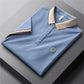 Men's Casual Embroidery Lapel Short Sleeves