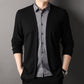 Men's Fake Two Piece Shirt Collar Knitted Cardigan