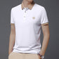 Men's Casual Embroidery Lapel Short Sleeves