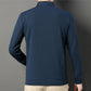 WAFFLE SOLID COLOR LAPEL SPRING AND AUTUMN  SHIRT