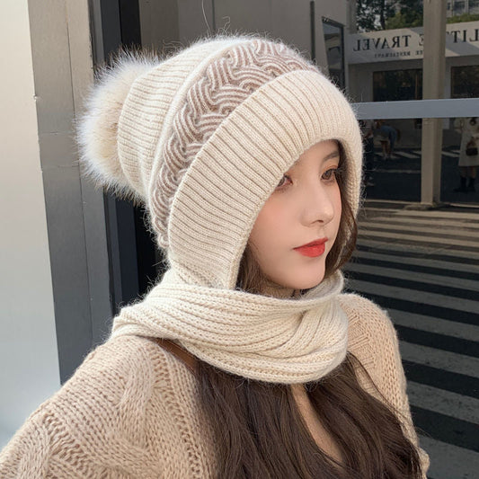 Ideal Gift - Warm & Cozy Knitted Hooded Scarf